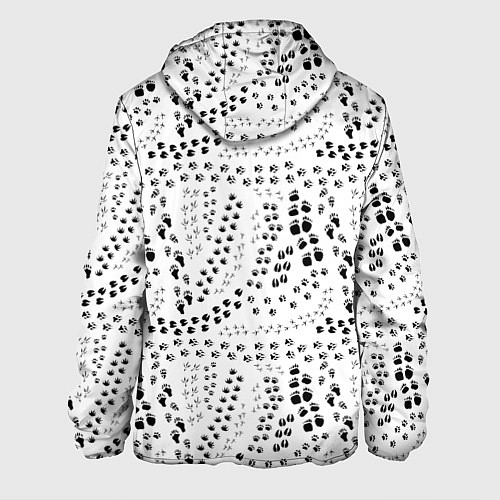 Мужская куртка Дорожки из следов / 3D-Черный – фото 2