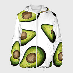 Куртка с капюшоном мужская Авокадо, цвет: 3D-белый