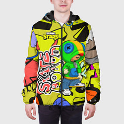 Куртка с капюшоном мужская Brawl Stars skateboard, цвет: 3D-черный — фото 2