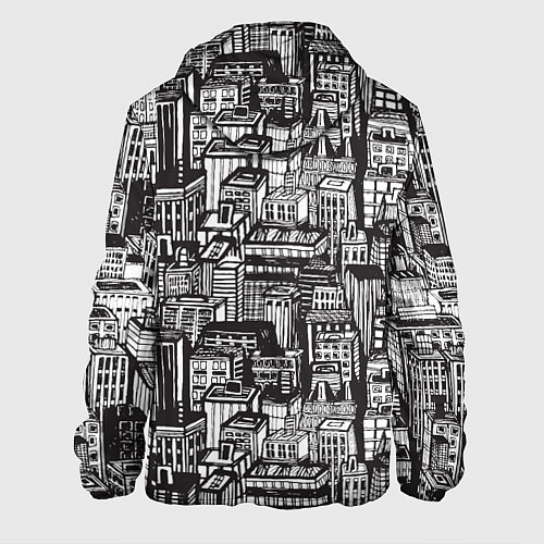 Мужская куртка Бесконечный город / 3D-Белый – фото 2