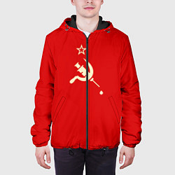 Куртка с капюшоном мужская СССР Вакцина, цвет: 3D-черный — фото 2