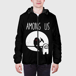 Куртка с капюшоном мужская AMONG US, цвет: 3D-черный — фото 2
