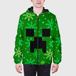 Куртка с капюшоном мужская ЗИМНИЙ MINECRAFT, цвет: 3D-черный — фото 2