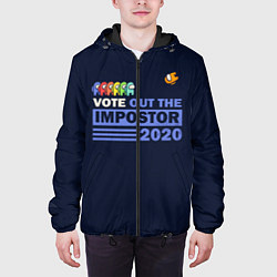 Куртка с капюшоном мужская Among Us Vote Out, цвет: 3D-черный — фото 2