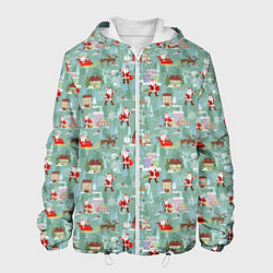 Куртка с капюшоном мужская С Новым Годом!, цвет: 3D-белый