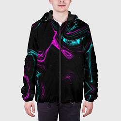 Куртка с капюшоном мужская Glitch, цвет: 3D-черный — фото 2