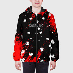 Куртка с капюшоном мужская Among Us, цвет: 3D-черный — фото 2