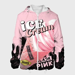 Куртка с капюшоном мужская BLACKPINK ICE CREAM, цвет: 3D-белый