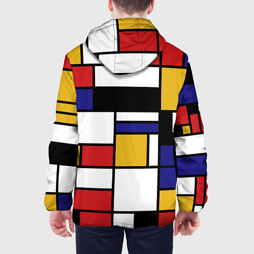 Мужская куртка Color blocking / 3D-Черный – фото 4