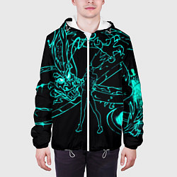 Куртка с капюшоном мужская Neon Dragon, цвет: 3D-белый — фото 2