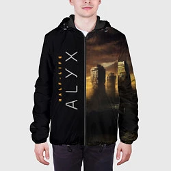 Куртка с капюшоном мужская Half-Life Alyx, цвет: 3D-черный — фото 2