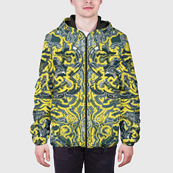 Куртка с капюшоном мужская УЗОР , ФУТУРИЗМ,, цвет: 3D-черный — фото 2