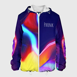 Куртка с капюшоном мужская Phonk Neon, цвет: 3D-белый