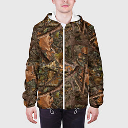 Куртка с капюшоном мужская Охотничий камуфляж, цвет: 3D-белый — фото 2