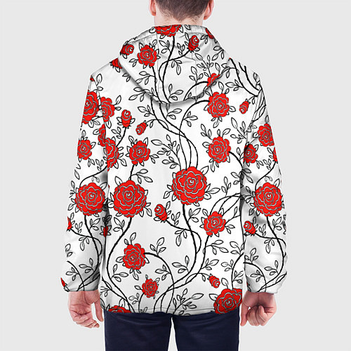Мужская куртка Цветы / 3D-Черный – фото 4