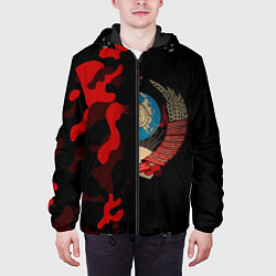 Куртка с капюшоном мужская СССР камуфляж, цвет: 3D-черный — фото 2