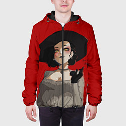 Куртка с капюшоном мужская Residen Evil Вампирша village, цвет: 3D-черный — фото 2