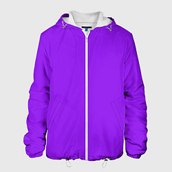 Куртка с капюшоном мужская Фиолетовый, цвет: 3D-белый