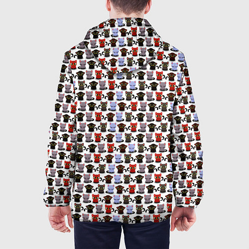 Мужская куртка Котики / 3D-Черный – фото 4