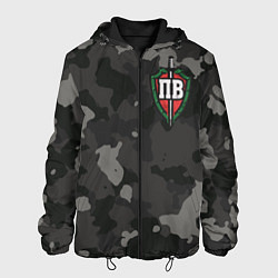 Куртка с капюшоном мужская Пограничные войска, цвет: 3D-черный