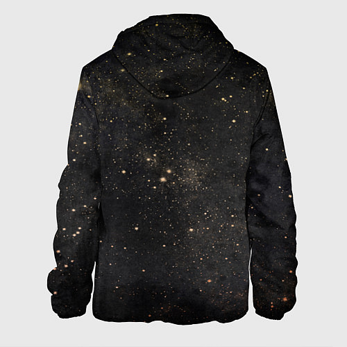 Мужская куртка Сатурн, луна, спутник и звезды / 3D-Черный – фото 2