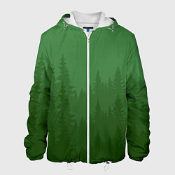 Куртка с капюшоном мужская Зеленый Лес, цвет: 3D-белый