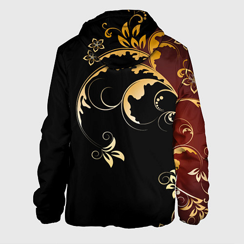 Мужская куртка Узор - Хохлома / 3D-Белый – фото 2