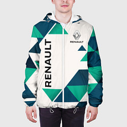 Куртка с капюшоном мужская Renault, цвет: 3D-белый — фото 2