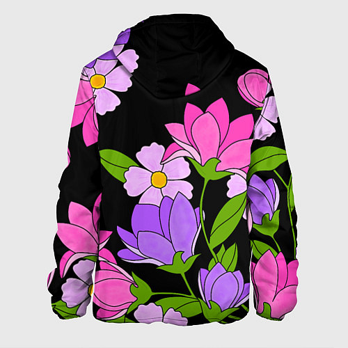 Мужская куртка Ночные цветы / 3D-Белый – фото 2