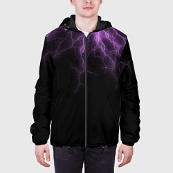 Куртка с капюшоном мужская Разряд Молнии, цвет: 3D-черный — фото 2