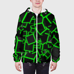 Куртка с капюшоном мужская Cyber cube, цвет: 3D-белый — фото 2