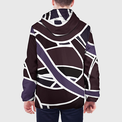 Мужская куртка Линейная текстура / 3D-Черный – фото 4