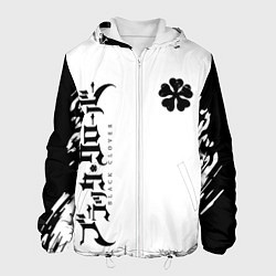 Куртка с капюшоном мужская Черный клеывер аниме, цвет: 3D-белый