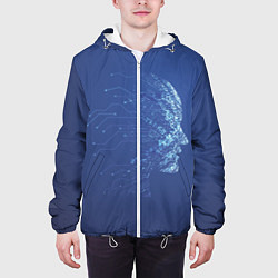 Куртка с капюшоном мужская Digital face, цвет: 3D-белый — фото 2