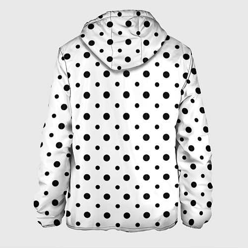 Мужская куртка Точки черные на белом / 3D-Белый – фото 2