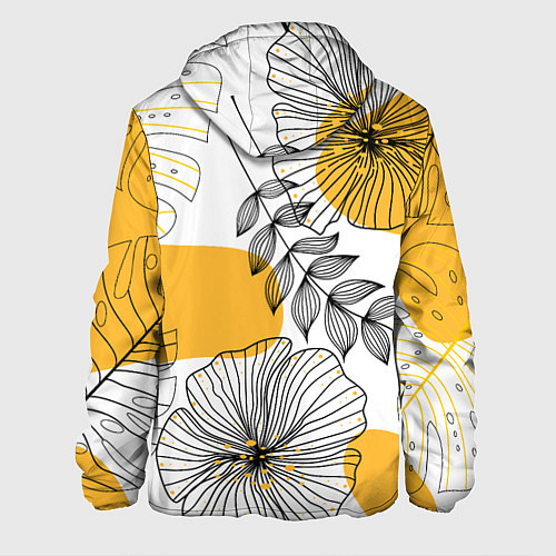 Мужская куртка Цветы / 3D-Белый – фото 2