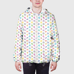 Куртка с капюшоном мужская Знаки Зодиака, цвет: 3D-белый — фото 2