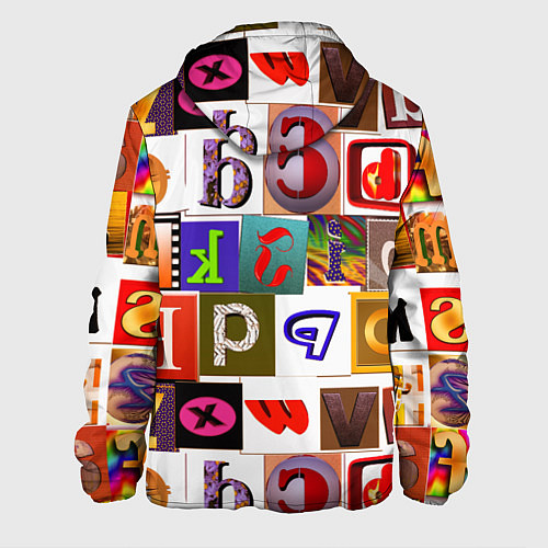 Мужская куртка Английские буквы 2 / 3D-Белый – фото 2
