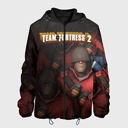 Куртка с капюшоном мужская Team Fortress, цвет: 3D-черный