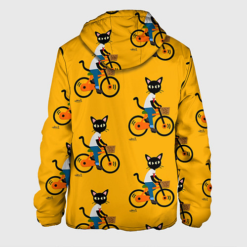 Мужская куртка Котики на велосипедах / 3D-Белый – фото 2