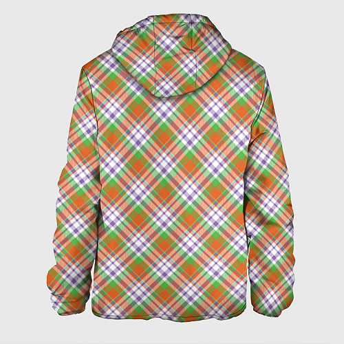 Мужская куртка Узор в клетку / 3D-Белый – фото 2