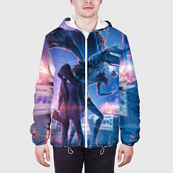 Куртка с капюшоном мужская DEATH NOTE ТЕТРАДЬ СМЕРТИ, цвет: 3D-белый — фото 2