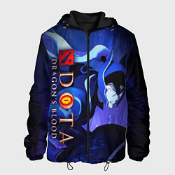 Куртка с капюшоном мужская DOTA: Кровь дракона, цвет: 3D-черный