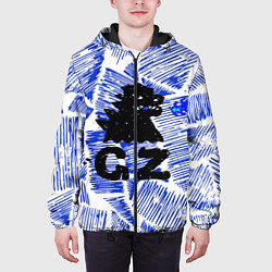 Куртка с капюшоном мужская Годзилла, цвет: 3D-черный — фото 2
