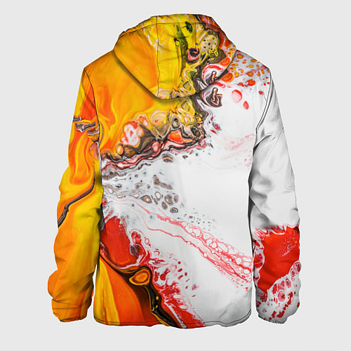Мужская куртка Рисунок желтой краской / 3D-Белый – фото 2