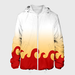 Куртка с капюшоном мужская ШИНДЖУРО РЕНГОКУ KNY, цвет: 3D-белый