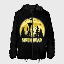 Куртка с капюшоном мужская Siren Head Yellow Moon, цвет: 3D-черный
