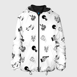 Куртка с капюшоном мужская Кровосток Паттерн Z, цвет: 3D-черный