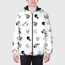 Куртка с капюшоном мужская Кровосток Паттерн Z, цвет: 3D-черный — фото 2