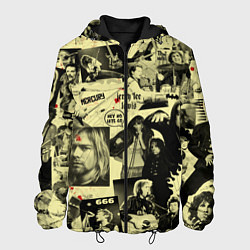 Куртка с капюшоном мужская РОК КУМИРЫ, цвет: 3D-черный